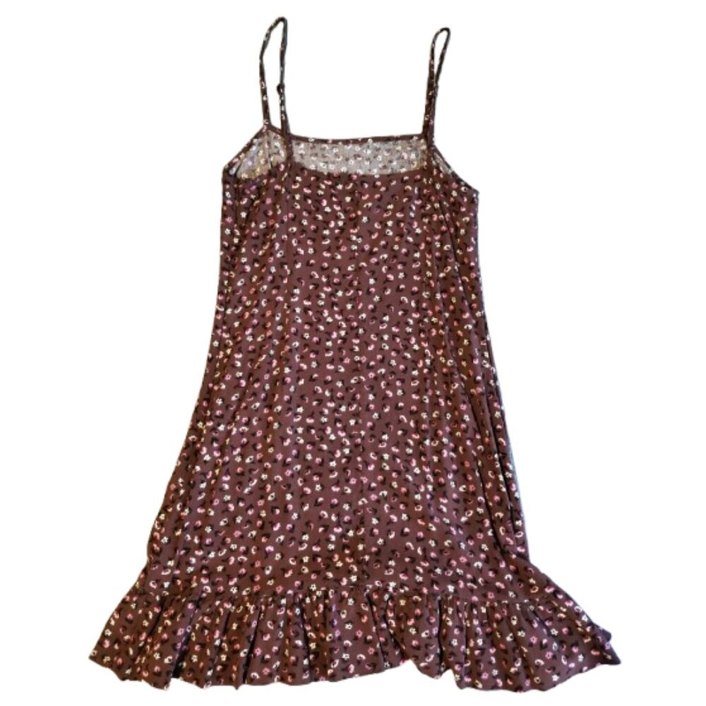 π€ Garage Mauve Brown Floral Slip Dress π€ - Picture 2 of 5